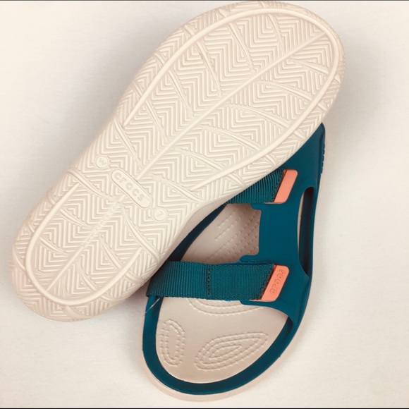 Crocs Swiftwater Expedition Sport comfortable Sandals Teal Women’s Sz 10 new - Picture 5 of 6